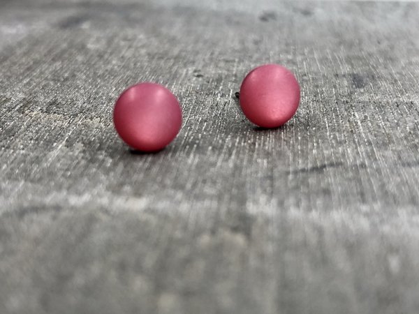 Ohrstecker 7 mm pink matt